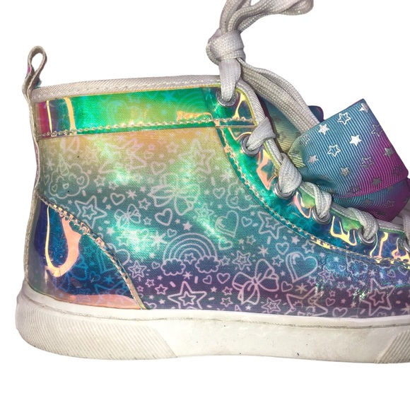 Nickelodeon Jojo Siwa Holo High Top Sneaker Tennis Shoe SIZE 3 - Picture 7 of 8